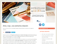 Tablet Screenshot of estrategiasdelujo.com